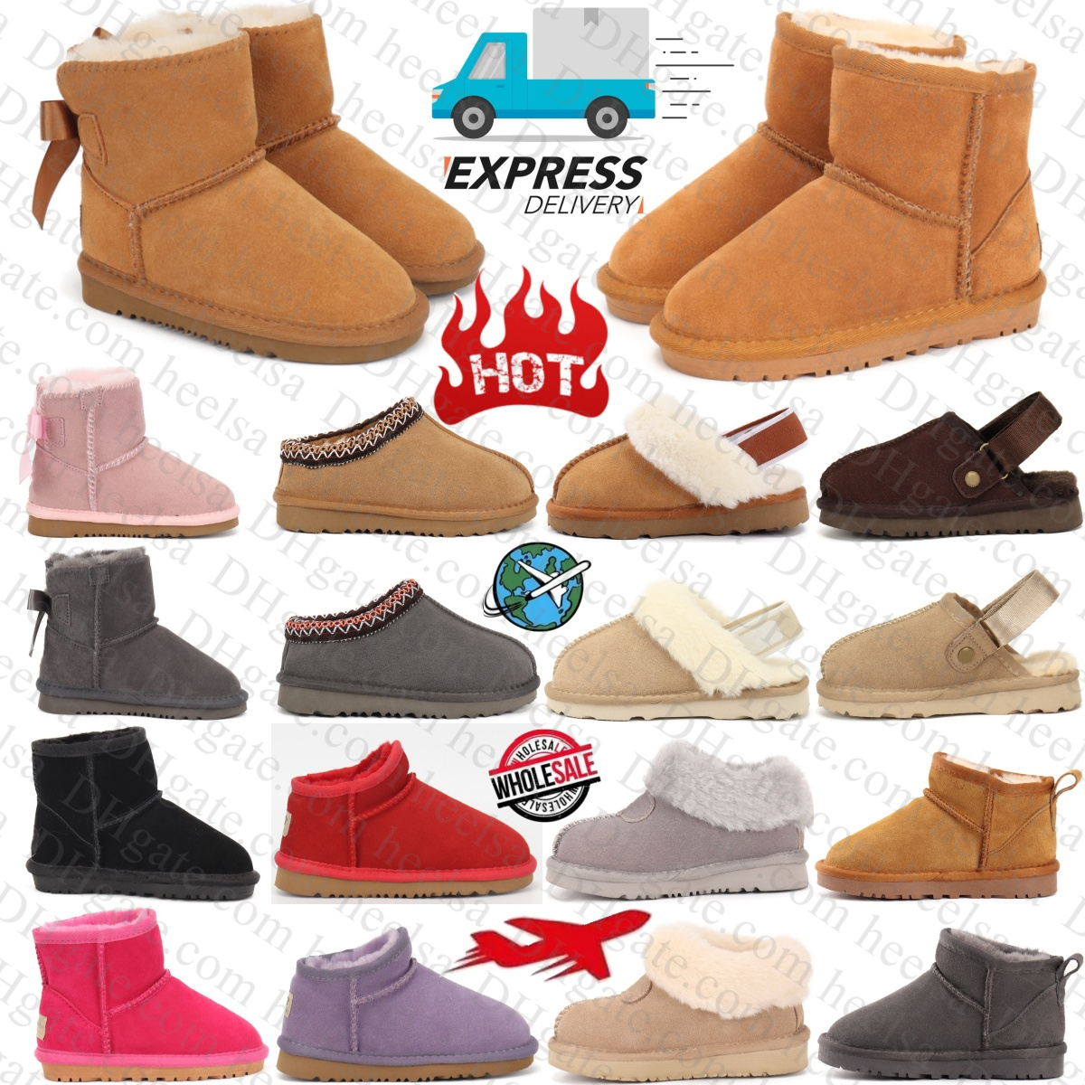 Bailey Bow Australia Classic Tasman Kids Boots tazz Girls Mini Toddler Tartsartt Shoes Winter Snow Sneakers Designer baby Kid Boot Youth GS Chest