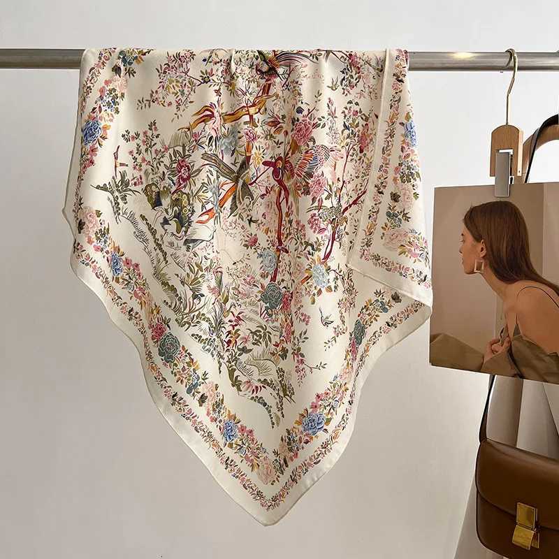 Pure Cotton Wen Scarf Square Foard Ladys Neck Hair Scarves Design Printed Kerchief Fashion Girl Scarfs 2023 New X250804