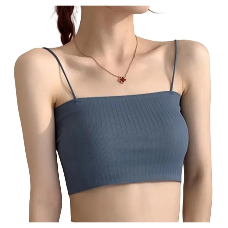 Summer Tube Bras For Women Sexy Seamless Underwear Crop Tops Sexy Lingerie Silky Bandeau Bra Removable Pads Intimates 250724