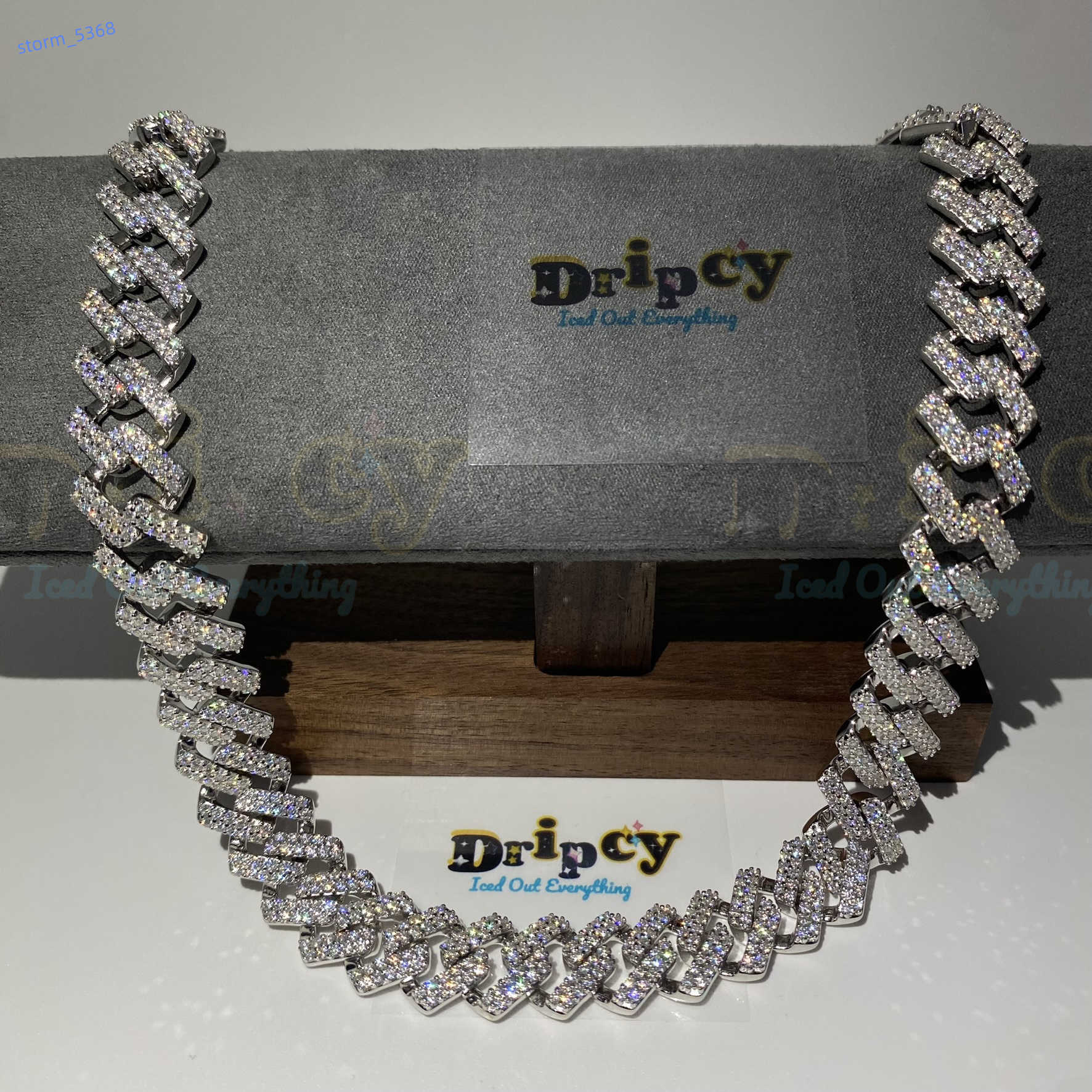 Fine Jewelry Moissanite Vvs1 d Color Cuban Link Chain Real Iced Necklace Hip Hop Pass Diamond Test Iced Out