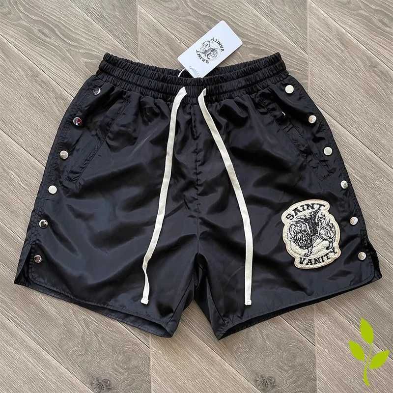 Men's Shorts Summer high-quality embroidered Saint Vanity shorts casual sports pants mens and womens chest sports pants 111