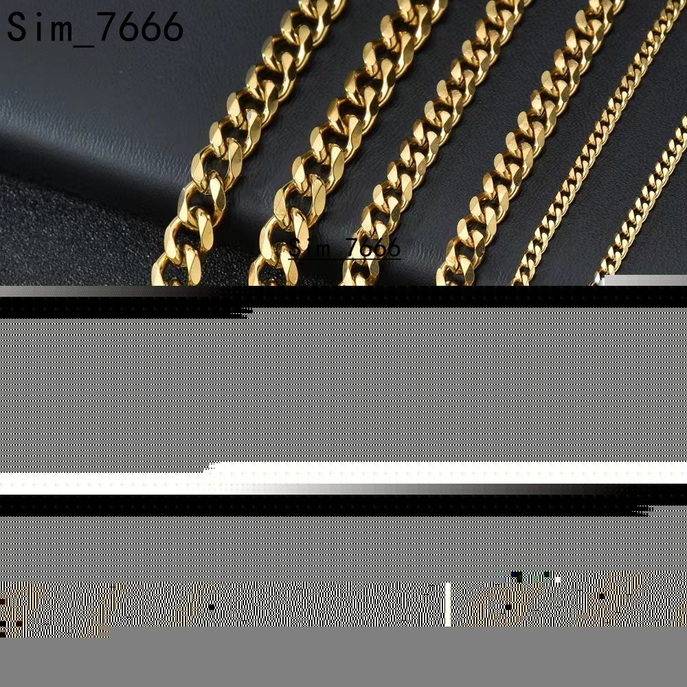 7mm Cuban Chain 14K 18K Stainless Steel Gold Silver Cuban Link Chain Necklace New Hip Hop Design for Men Women Christmas Gift