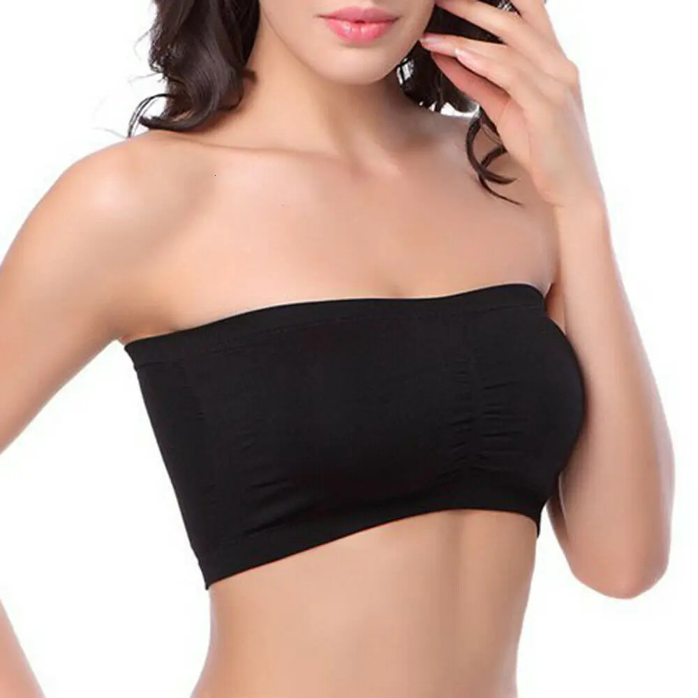 DOIAESKVE Plus Size Womens Tube Top Strapless Bra Wireless Womens Bra Big Size 5XL 6XL 250724