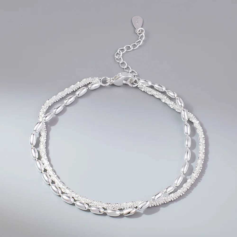 925 Sterling Silver Sparking Starry Sky Bracelets For Women Girls Vintage Designer Double Layer Chain Bracelet Party Jewelry XJ250804