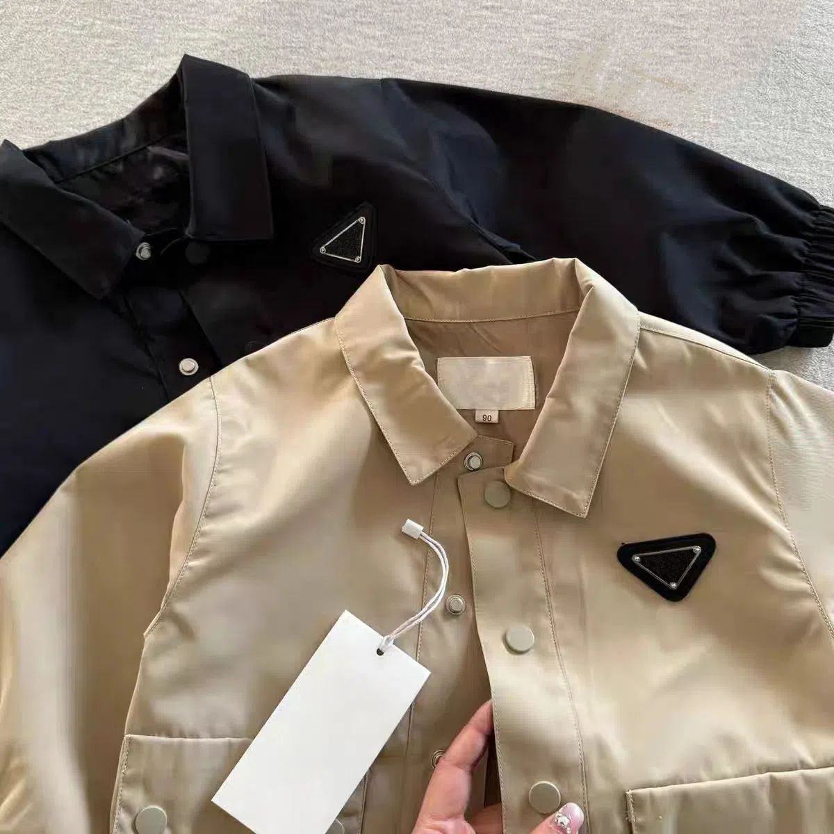 Teenage Boys Girls Triangle Designer Lapel Collar Design Jackets For 2-8 Years Clothes Children Sports Outerwear Coat Spring Autumn Fashion Jacket