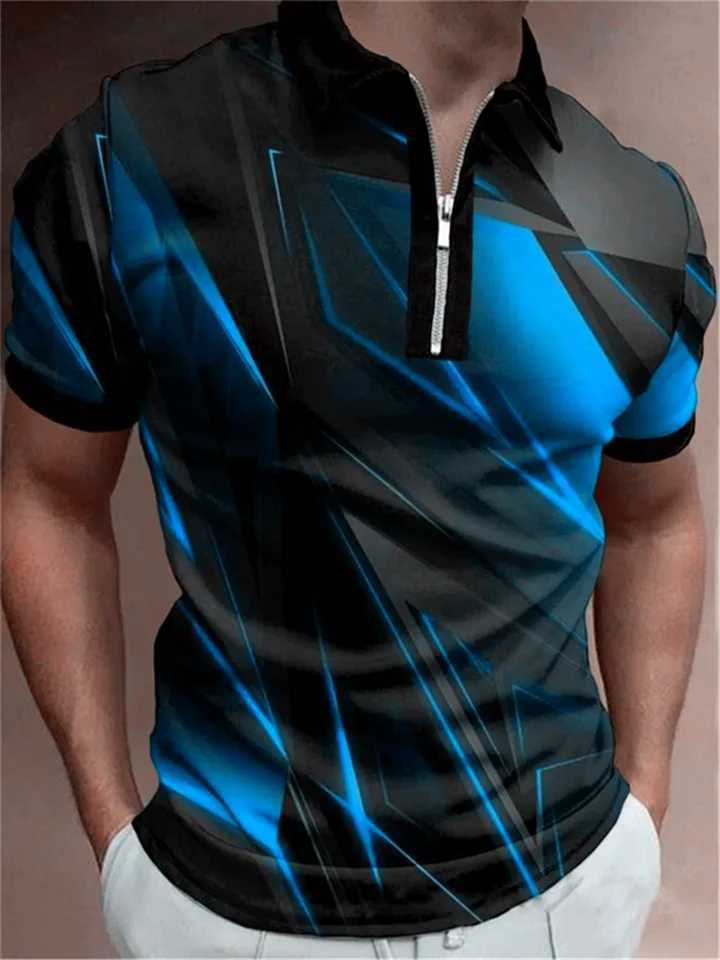Summer Fashion Gradient Plaid Pattern Mens Plain T-Shirts Short Sleeve 3D Print Street Trend Polo Tee 6XL Big Size Casual Tops W250805