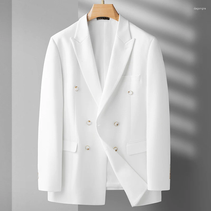 Men's Suits 2025 Plus-size White Suit Business Casual Double-breasted British Style Professional Single West Coat