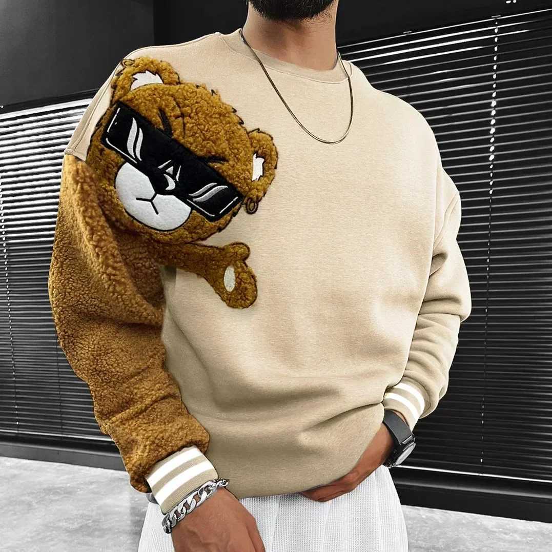 Popular Casual Embroidery Bear Men Hooded Hoodie Autumn and Winter New Mens Hoodie T-shirt Shirt Official Website Sweatshirt XJ250805