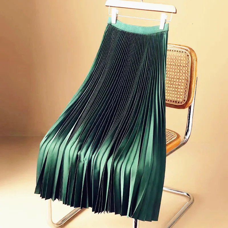Women Summer Chiffon Midi Skirt Ruffles Vintage Big Large Plus Sizes Casual Elegant Party Fashion Loose Skirts 250804