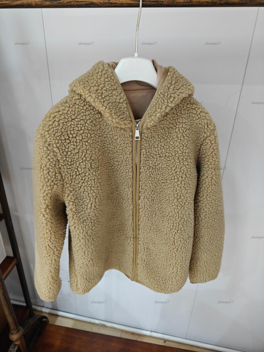 Top Lamb wool coat Bear-Eared Design Hat boys hooded girls Jacket kids designer clothes autumn child Outwear A000X07N062-image-1069802545