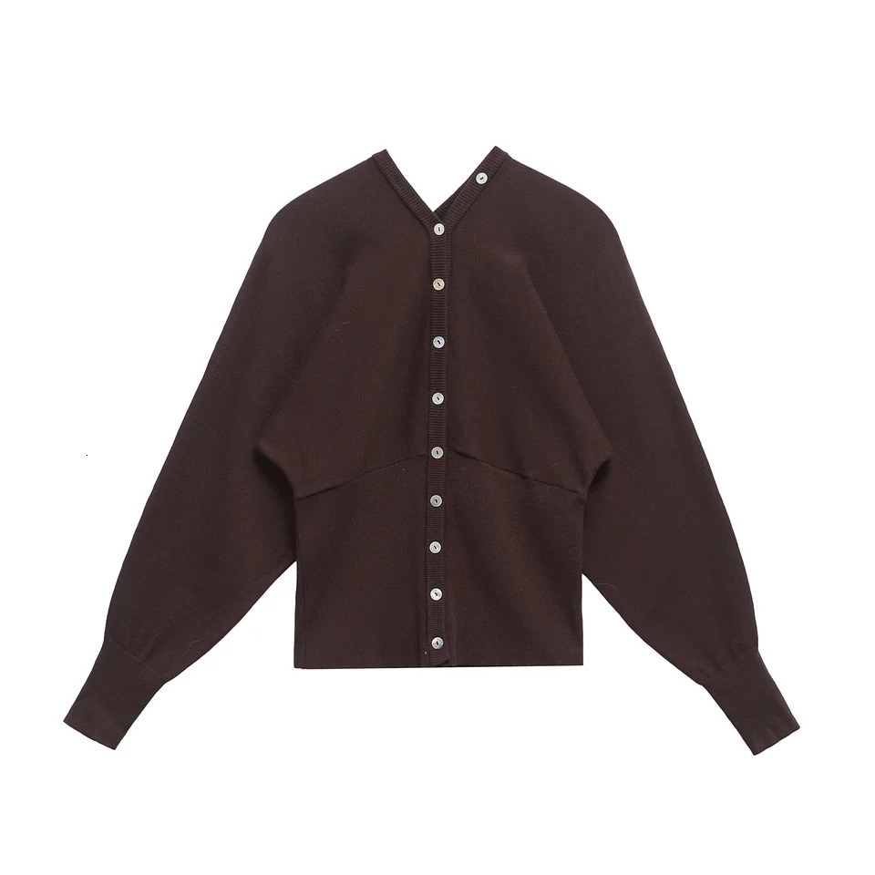 TRAFSHE Elegant Knitted Cardigan Women Vintage Single Breasted Long Sleeve Sweater Autumn Winter Lady Slim Knitwear 8082100 250801
