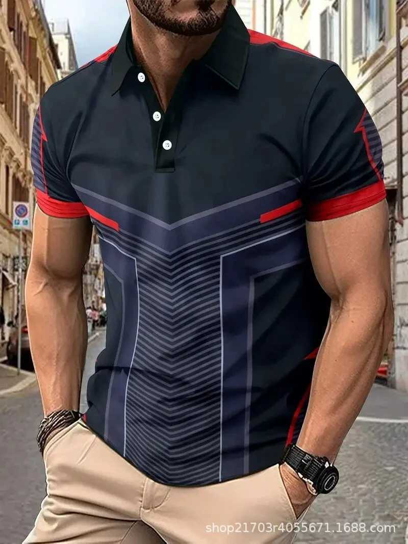 Mens Streetwear Fashion Plain T-Shirts Summer Short Sleeve 3D Printed Trend Male Polo T-Shirt 6XL Plus Size Casual Tops W250805