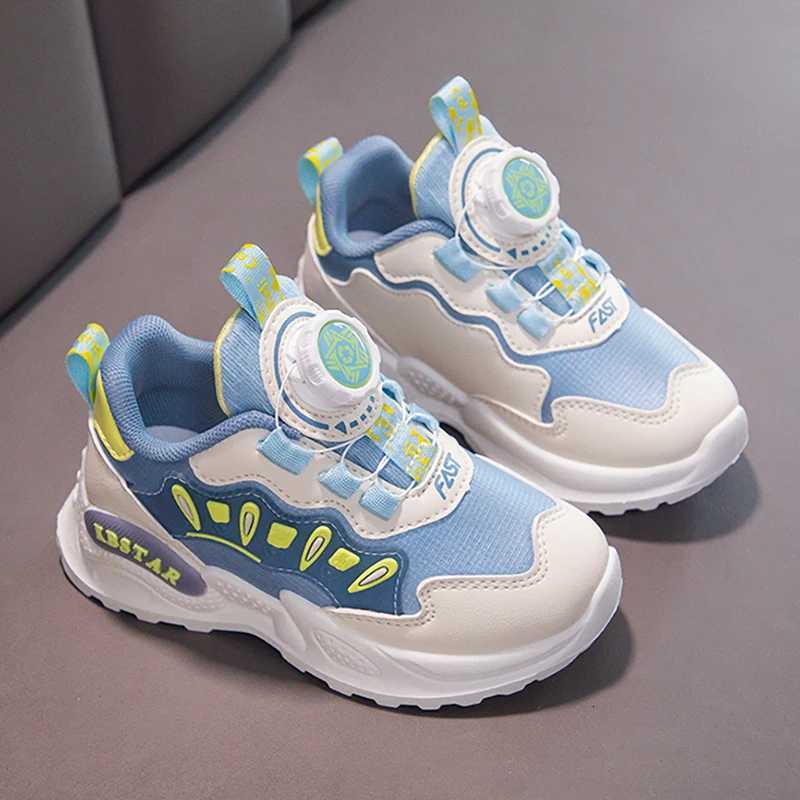 Autumn Sport Shoes For Children PU Leather Waterproof Teenager Kids Sneakers Soft-soled Breathable Boys Girls Running Shoes W250805