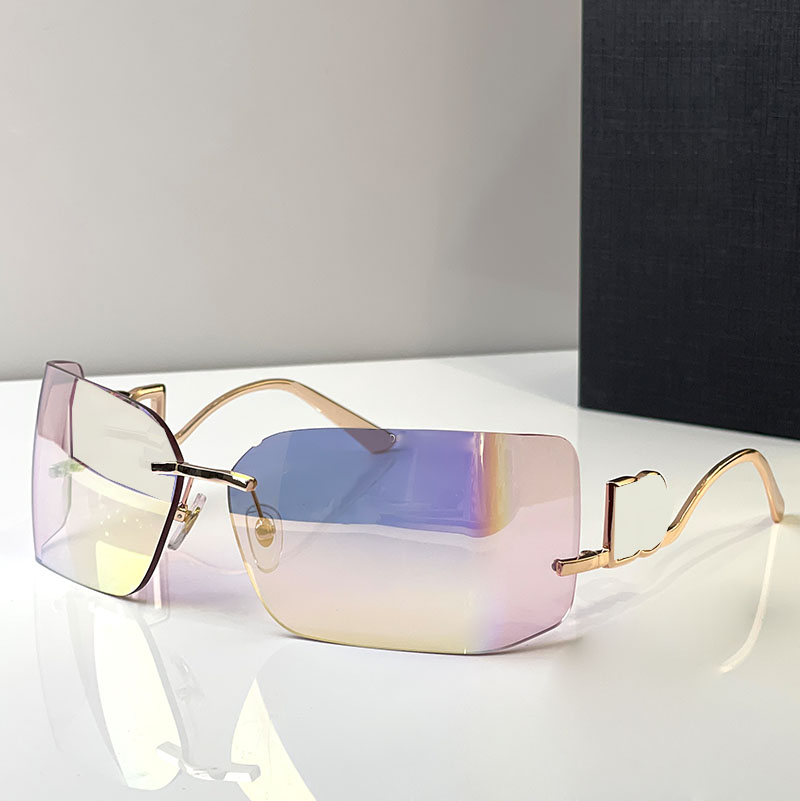 Designer Classic Mask Sunglasses Mens Fashion Frameless Fit Glasses 6 Color Optional with Packaging Box 2319