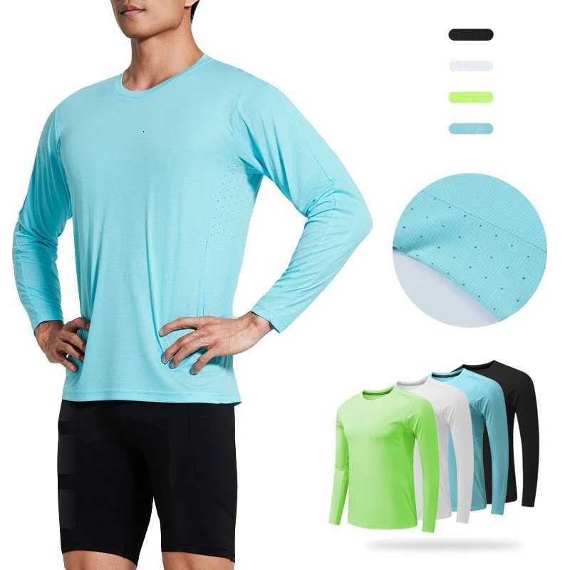 (S-zHL) Lightweight Quick Dry Men Marathon Running Long Sleeve T-shirt Breathable Training Exercise Fitness Tops XJ250805