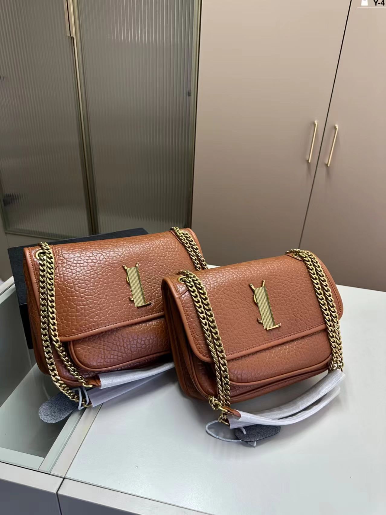 2025 10A - High Quality Designer Bag 633158 Leather Handbag Reinforced Open Chain Large Capacity Shoulder or Crossbody Bag Light Luxury Banquet Bag