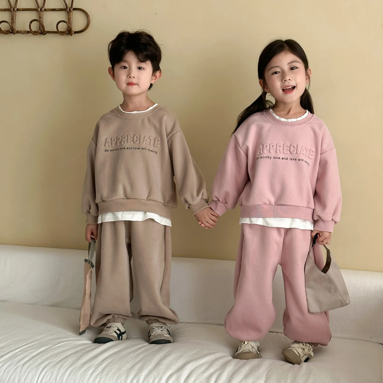 Autumn Baby Boys Sport Sets Splicing Sweatshirtsolid Color Pant Kids Baby Boys Sets Letter Printed Toddler Boys Two-piece Sets 250804