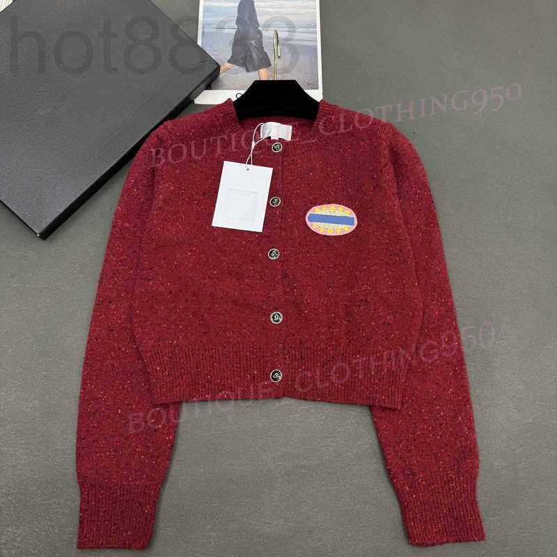 Women's Sweaters Designer High Quality Knit Shirt Cha25 Autumn Winter New Cashmere Sweater Jacket Wool V-neck Cardigan Embroidery Long Sleeve T