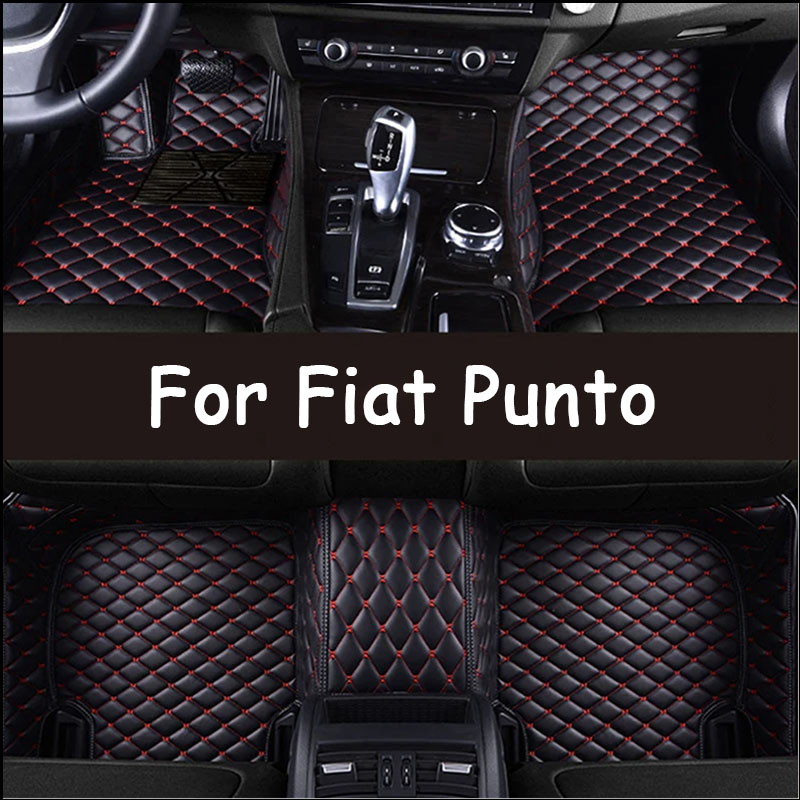 Custom Made Leather Car Floor Mats For Fiat Punto 2007 2008 2009 2010 2011 2012 2013 Carpets Rugs Foot Pads Accessories-image-1069900088