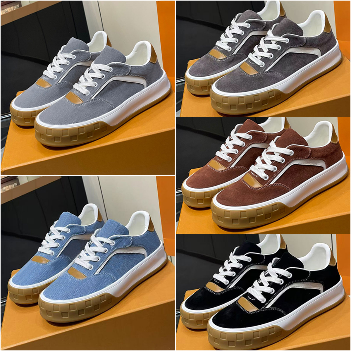 luxury designer shoes mens sneaker 25ss new men shoes skate shoes mens trainers designer high quality printing denim sneakers flat casual shoes man