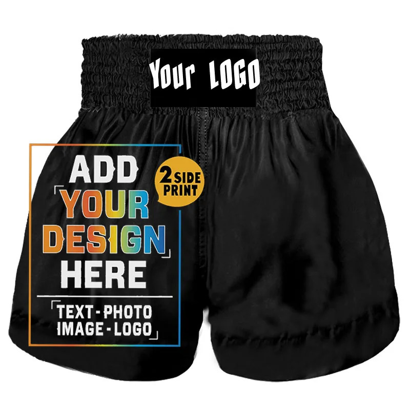 Custom mens and womens sports shorts Boxing training jersey Muay Thai bo strike fitness pants MMA comfortable fighting suit 250804