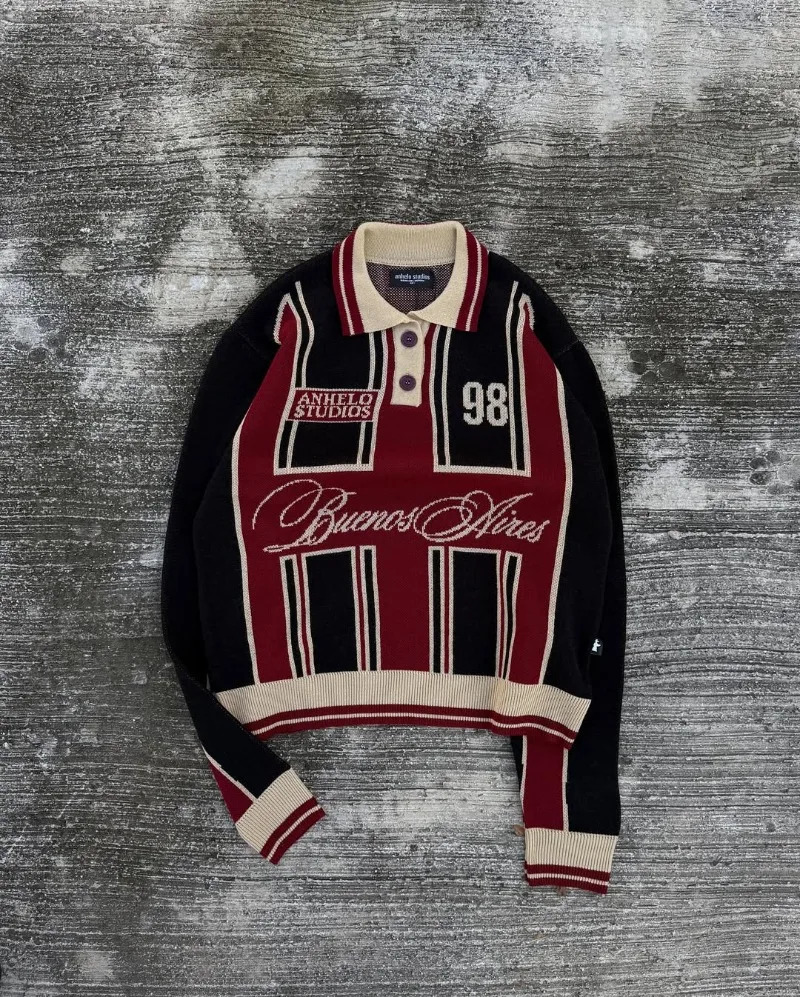 Y2K Harajuku trendy oversized alphanumeric pattern sweater Gothic casual loose pullover High street retro punk men sweater 250805