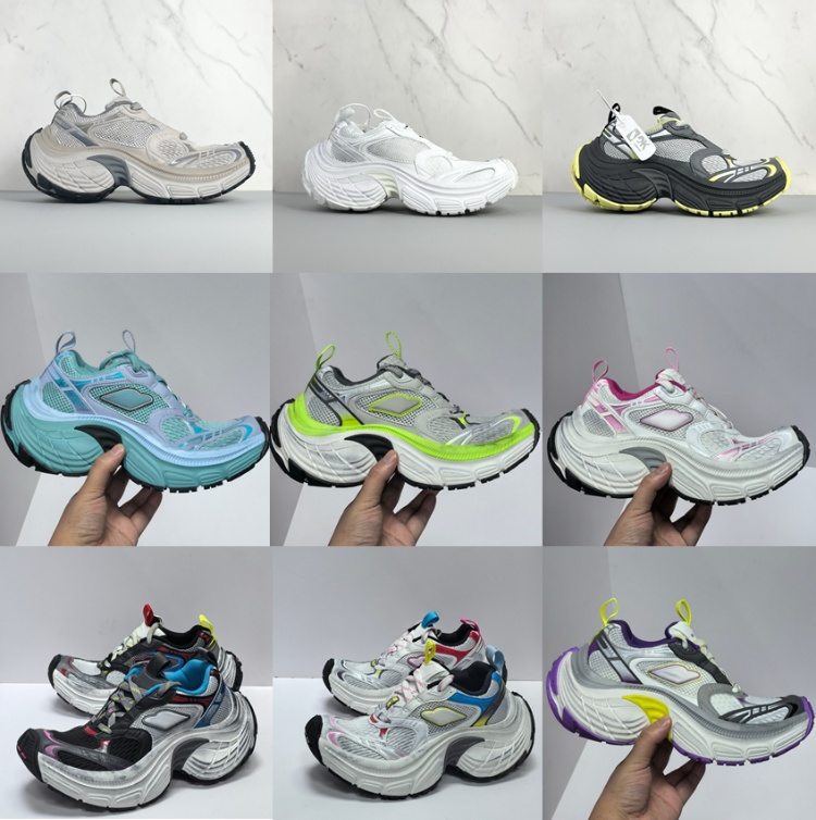 Designer Mens Womens Casual Mesh Sneakers Chaussures 6xl 10xl Cargo Paris Dad Chaussures Plateforme de détresse Taupe Gris Black Jaune Blanc Rose