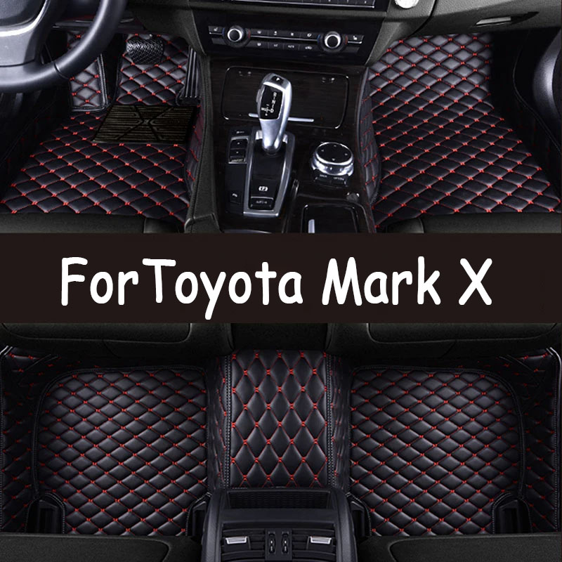 Car Floor Mats For Toyota Mark X X130 2010 to 2019 Luxury Leather Mat Carpets Rugs Interior Parts Car Accessories 2011 2012 2013-image-1069900886