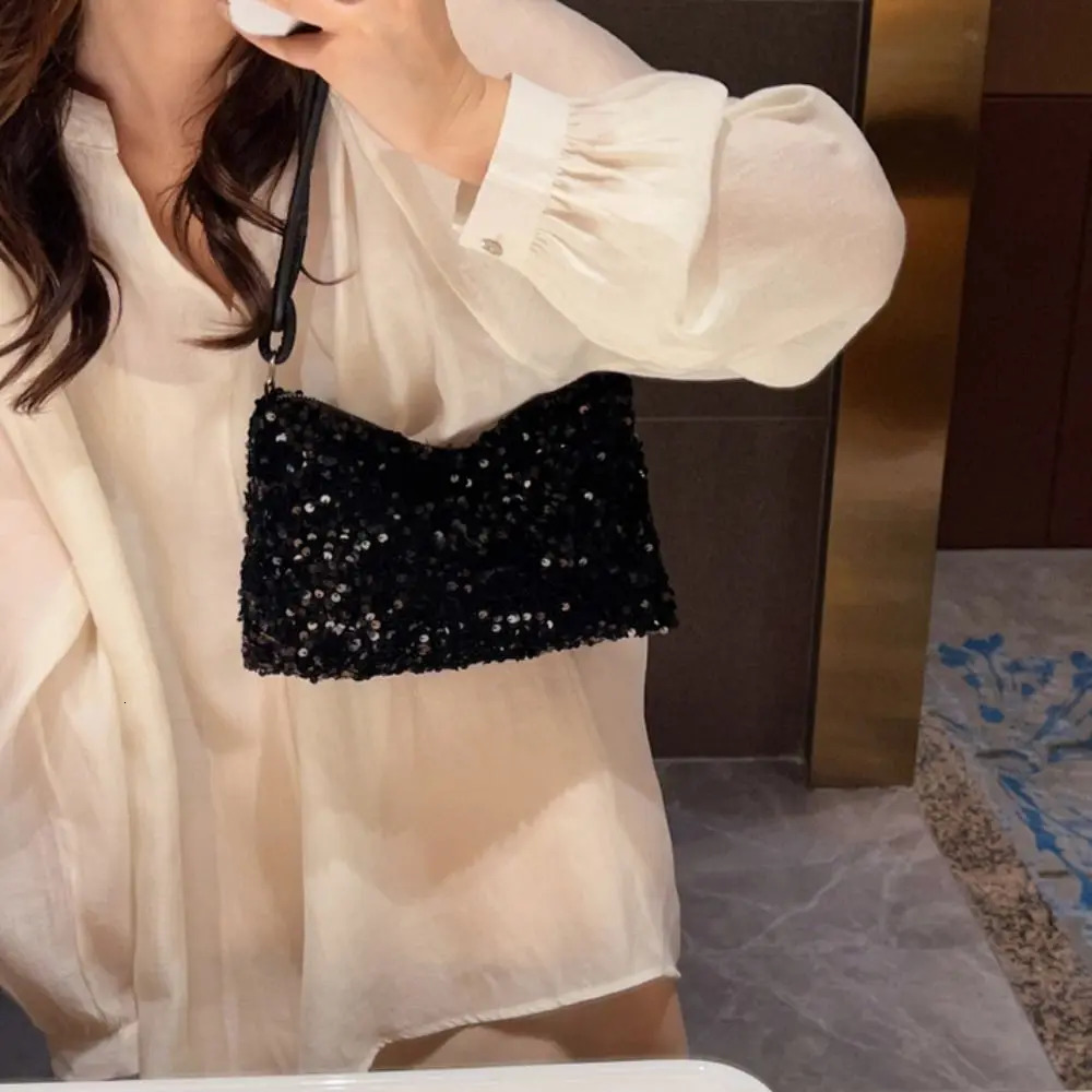 Solid Color Sequins Crossbody Bags Fashion INS Sequins Shoulder Bags Phone Purse Handbag Evening Clutch Bag Girl DIY 250801