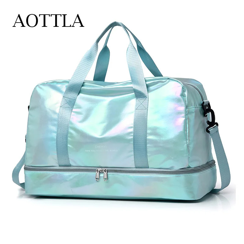 AOTTLA Womens Travel Bag Large Capacity Handbag Shoulder Bag Casual Crossbody Luggage Bag Dry Wet Separation Sports Fitness Bag 250801