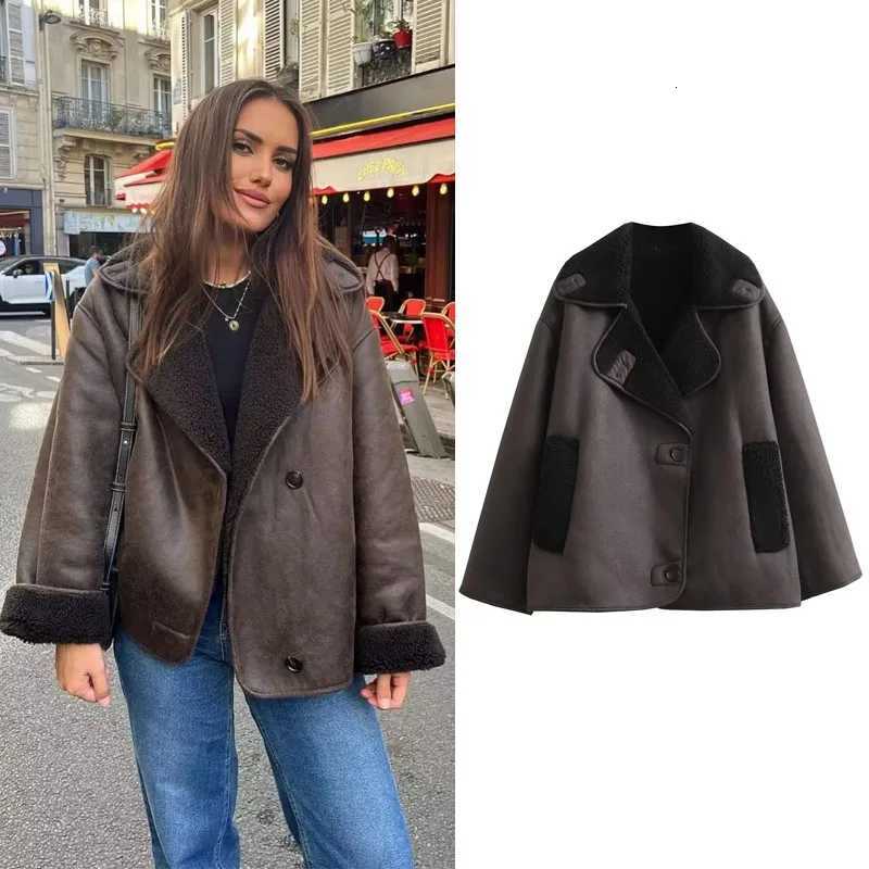 MUJER 2025 Woman Thick Faux Leather Jackets for Women Autumn Winter Warm Coats Female Demi-season Plush Jacket Women Outerwears Z250804