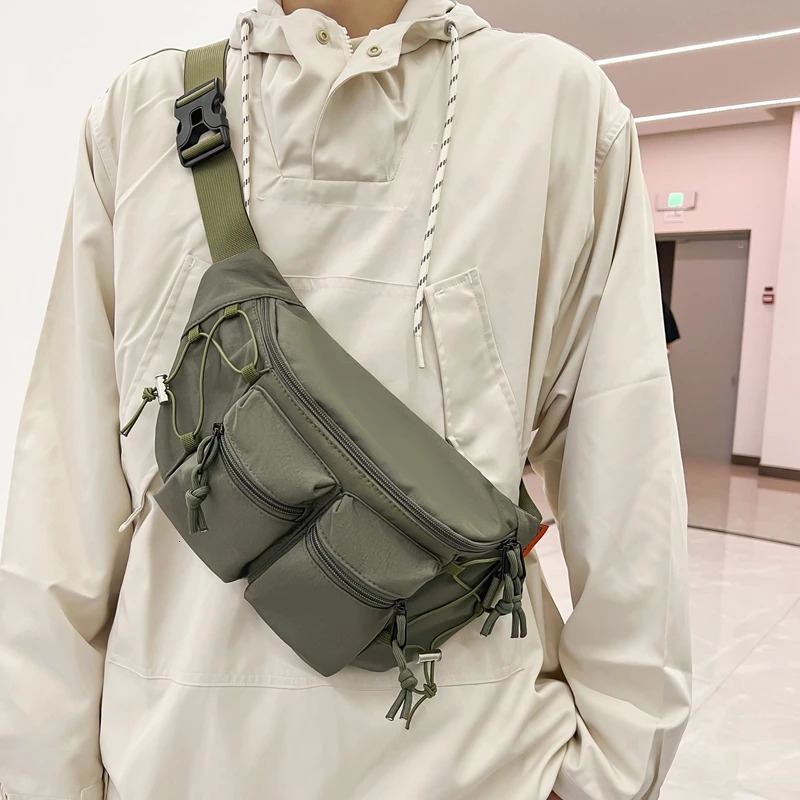 Large Capacity Waist Bag Anti theft Nylon Fanny Pack For Men And Women Big Blet Bag Multi-Functional Chest Bag Banana Waist Pack 250801