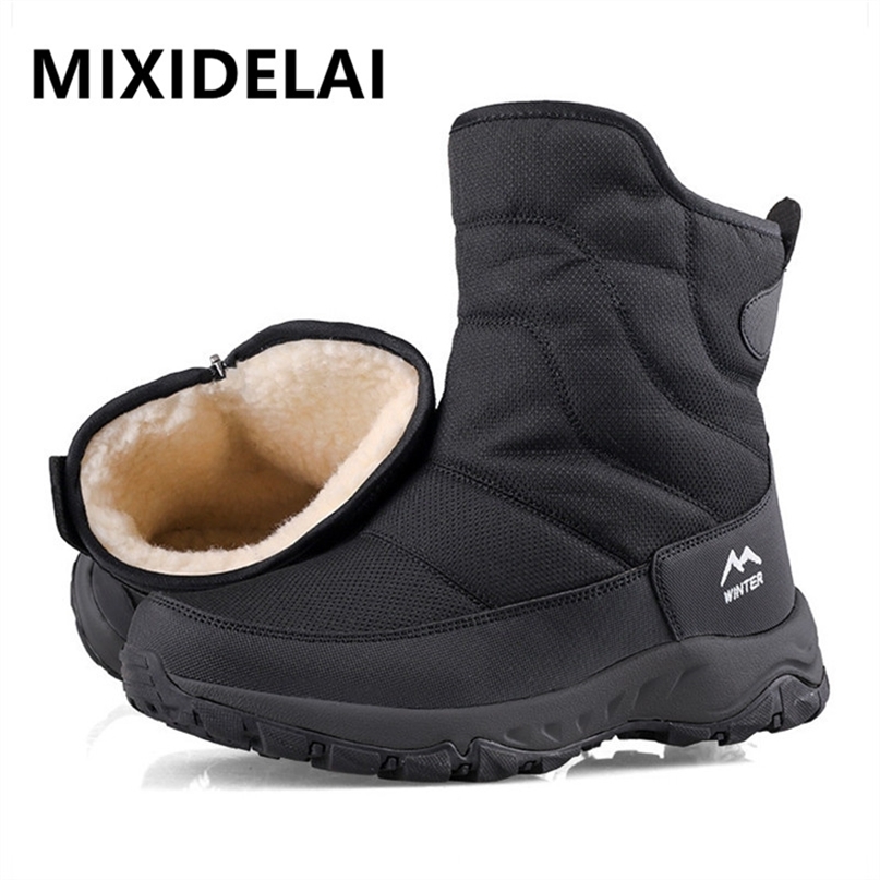 Brand Men Boots Winter Waterproof Snow Boots Unisex High Top Keep Warm Plus Outdoor Ankle Boots Male Cotton Casual Sneakers 250805
