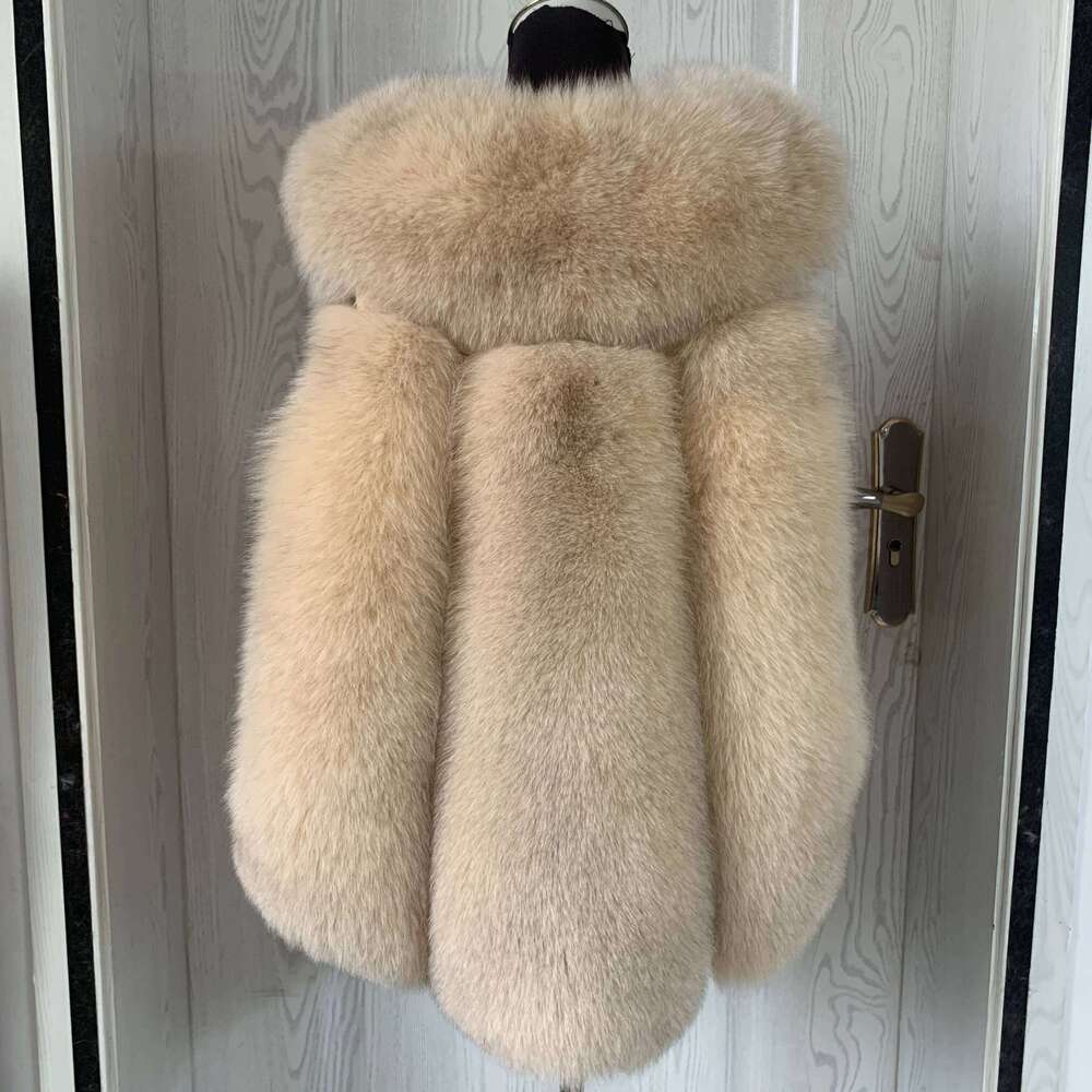 LHXDW 2025 New Fox Fur Vest Women's Autumn and Winter Warm Natural Fur Vest High Quality 100% True Fox Fur Jacket