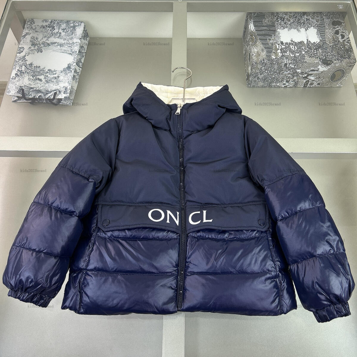 New winter kids coat High quality down baby Jackets kids designer clothes stripes Warm clothing Plush pocket design boys girl Outwear A978X27N230-image-1071121697