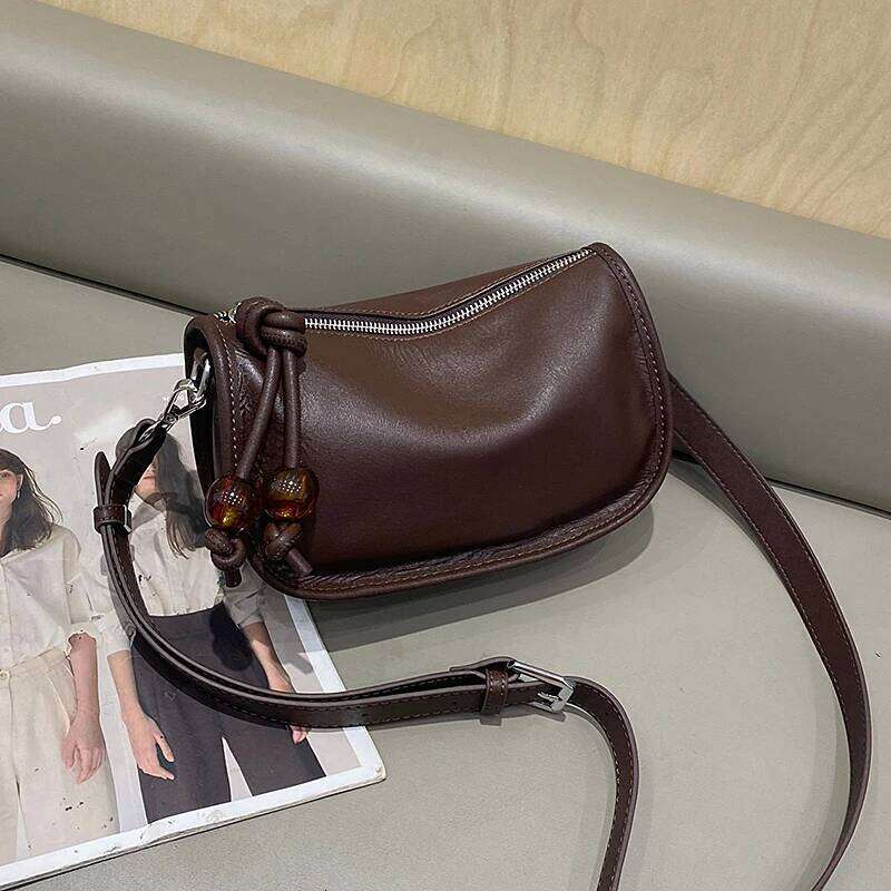 Designer Bags Women's Cow Genuine Leather Shoulder Ladies Soft Cowhide Retro Fashion Handbags Female Designer Crossbody Bags Lady Luxury Bag