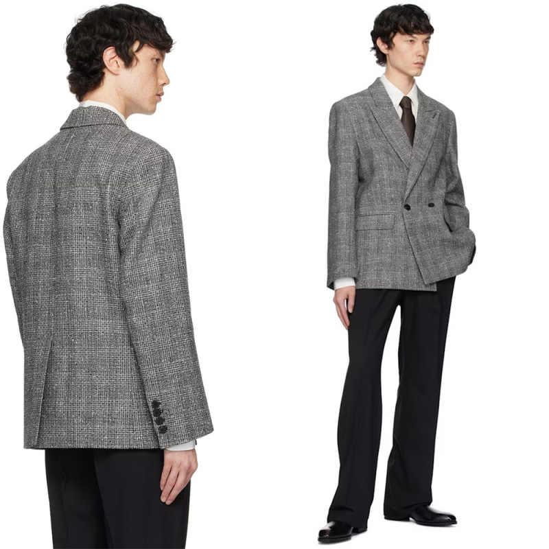 New Fashion Wedding Suit for Man Double Breasted 2 Pieces Casual Jacket Pant Formal Occasions Business Party Suits Peaked Lapel for Men Customized