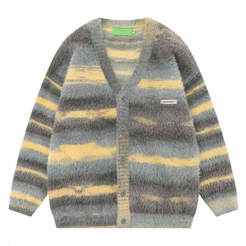YPRSmens Wear Vintage Striped Cardigan Knitted Top Jacket For Men And Women Trendy Loose-Fit Couple Korean Style Sweater 250801