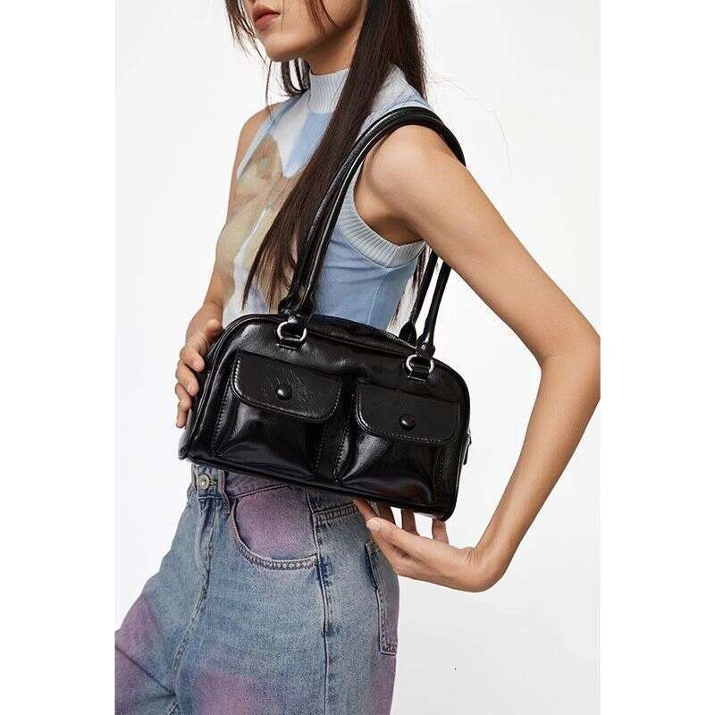 Bowling Women's 2025 Autumn And Winter New Elegant Chic Pillow Korean Shoulder Fashion Hundreds Casual Daily Tote Bag Personalized