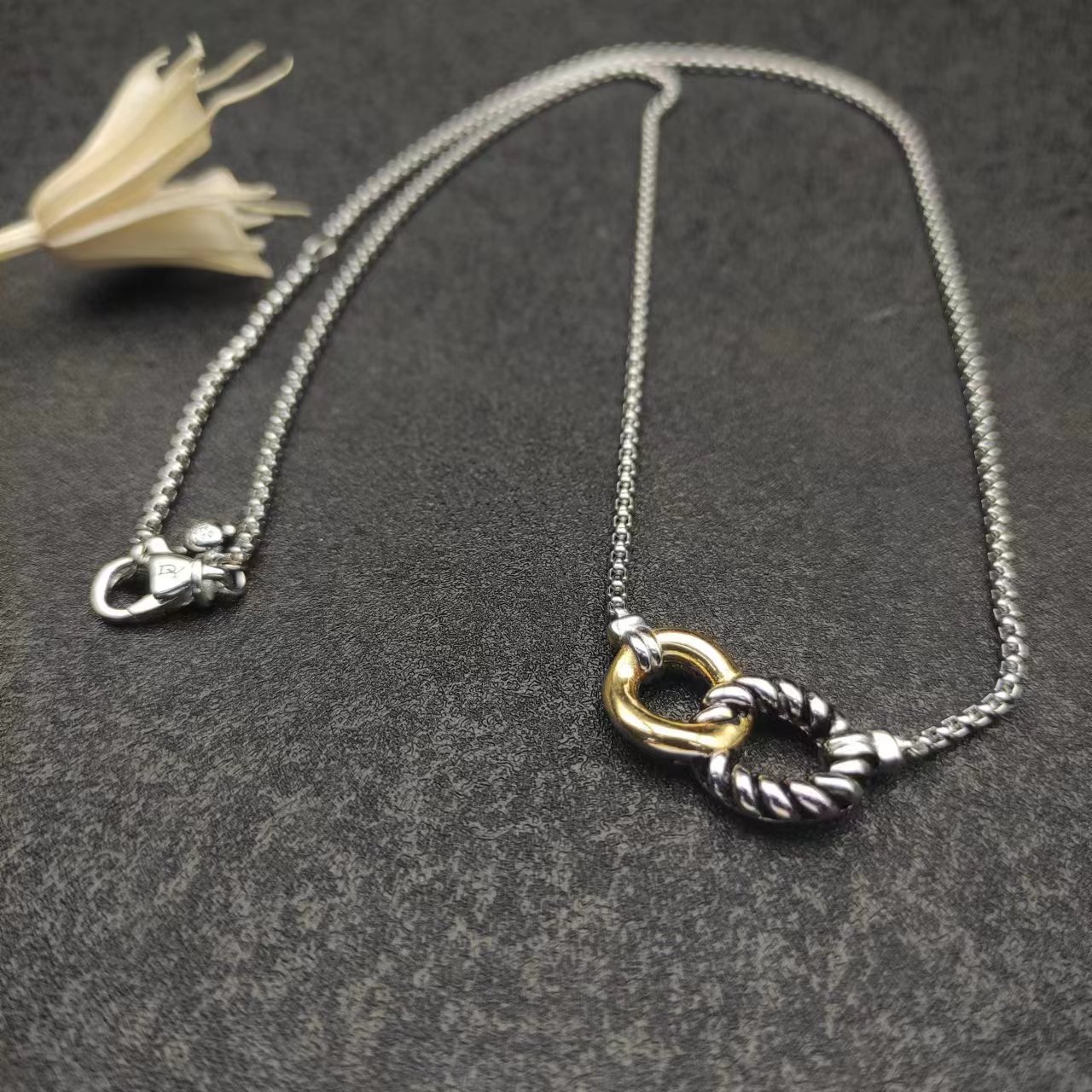 S925 Sterling Silver New Cross Round Crystal Necklace Neutral Fashion Personality Trends Retro Luxury Jewelry Gift