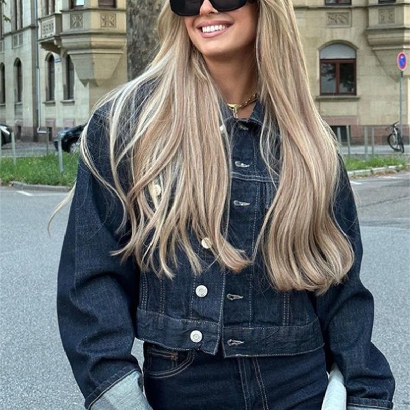 2025 Autumn Women Fashion Loose Short Denim Jacket Draped Wideleg Jean 2 Piece Set Suit y250724