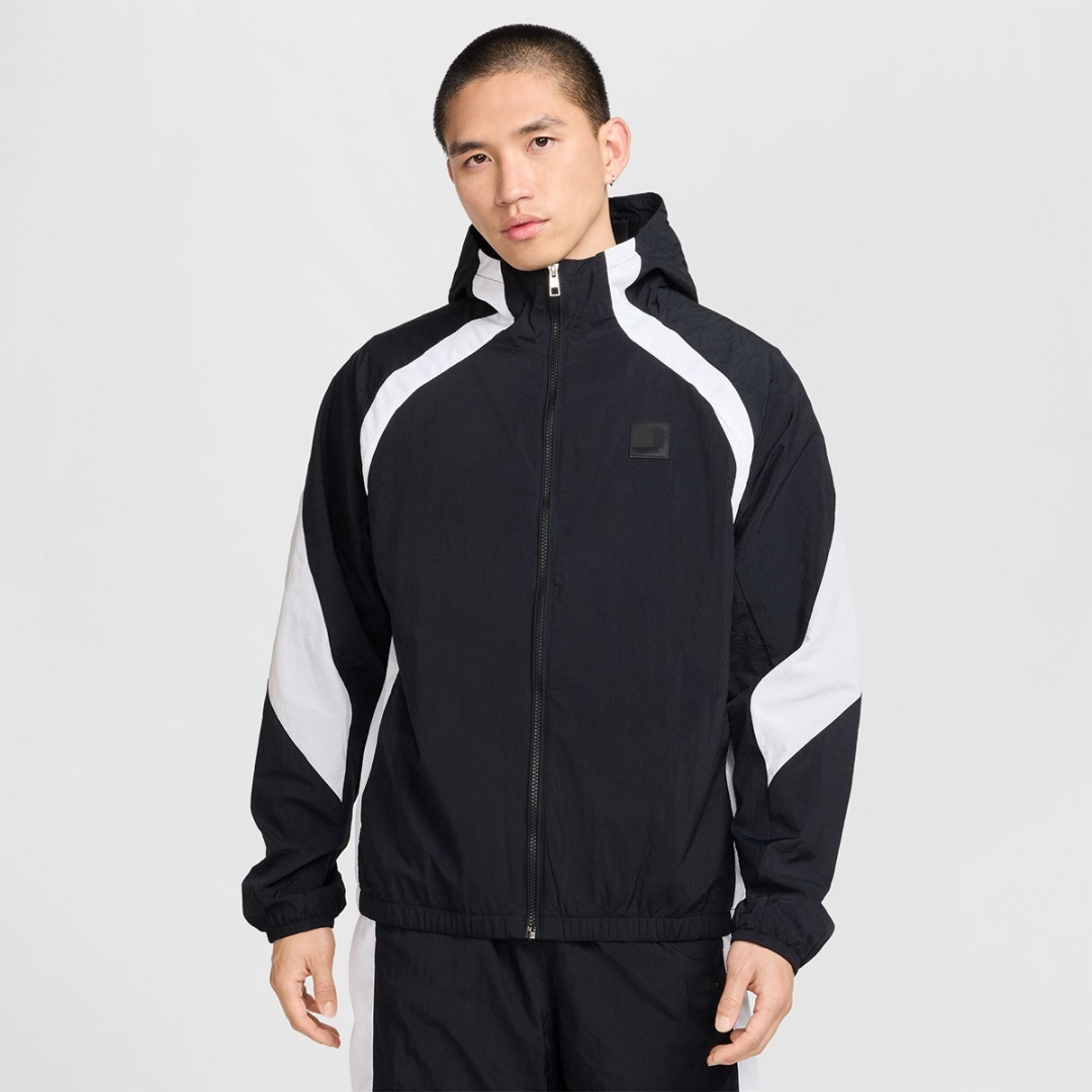 Mens and Womens Spring 2025 New Windproof Loose Sports Running Casual Hooded Jacket Coat Sweatpants HJ0635