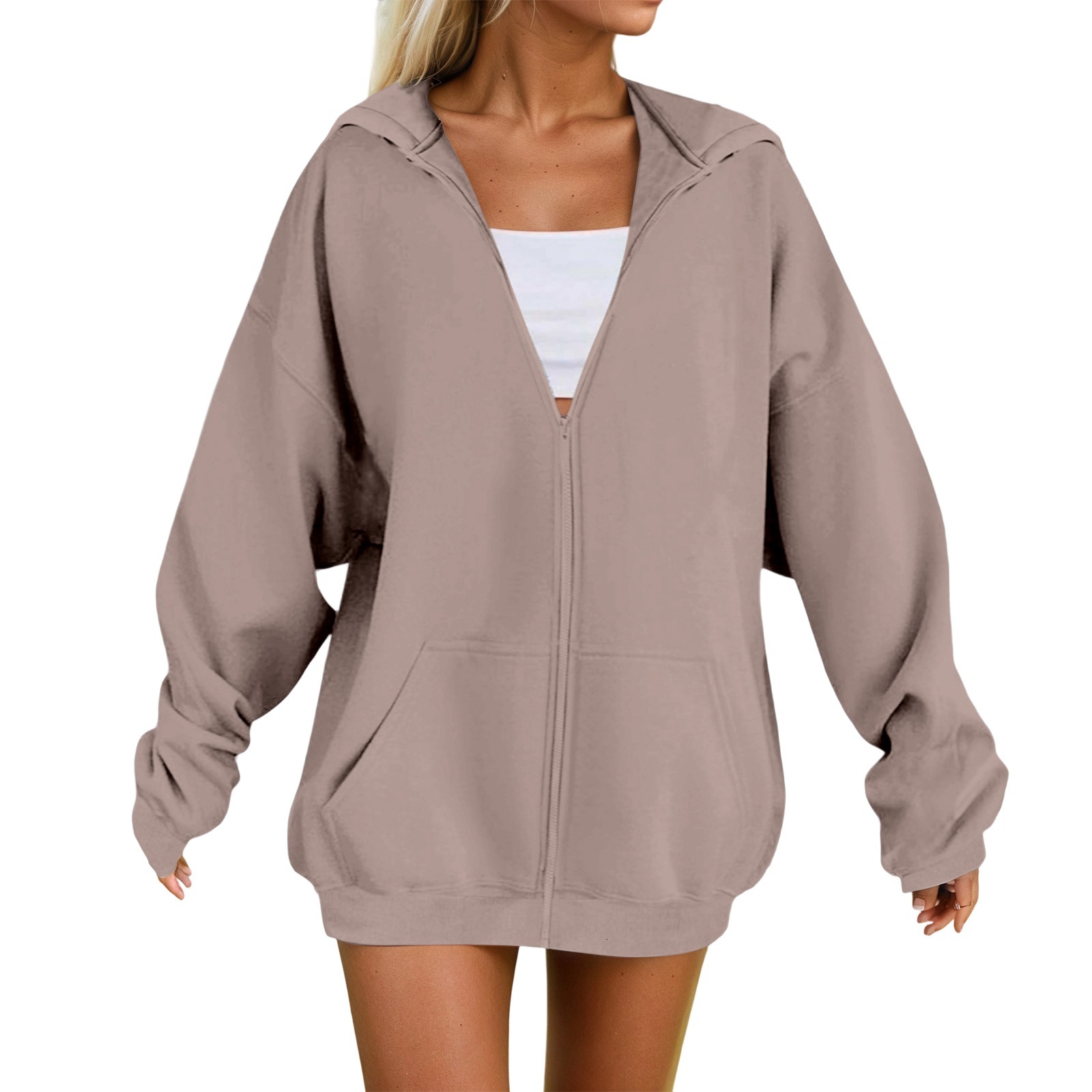 Free Shipping Designer Hoodie 2025 Autumn And Winter Casual European And American Foreign Trade Women's Clothing Amazon Hooded Long Sleeved Woo