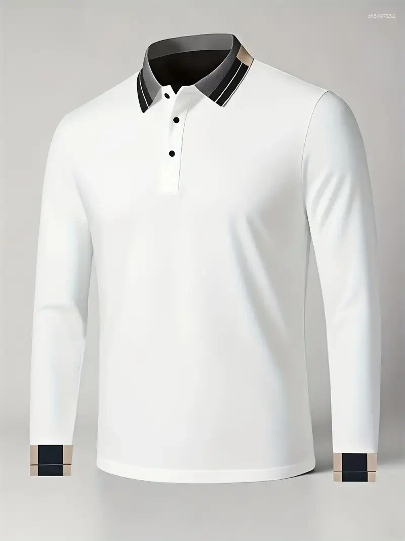 Men's Polos 2025 Fashion Trend Spring And Autumn Long Sleeve POLO Shirt Daily Shopping Comfortable Casual Commuter Men