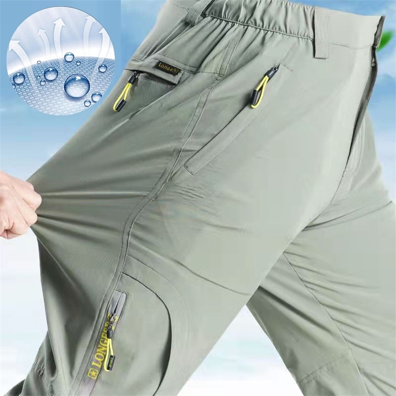 SFABL 5XL Summer Quick Dry Hiking Pants Men Stretch Waterproof Tactical Zipper Pockets Trousers Lightweight Fishing y250724