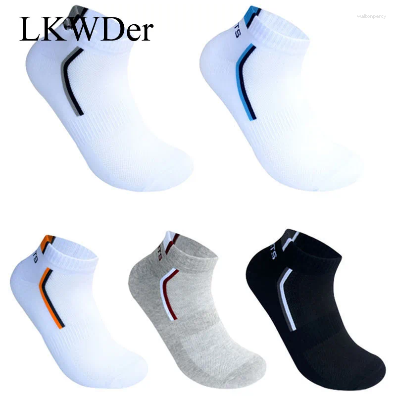 Men's Socks 10 Pieces 5 Pairs/lot Men Mesh Breathable Short Casual Summer Cotton Sports Absorb Sweat Ankle Set Meias