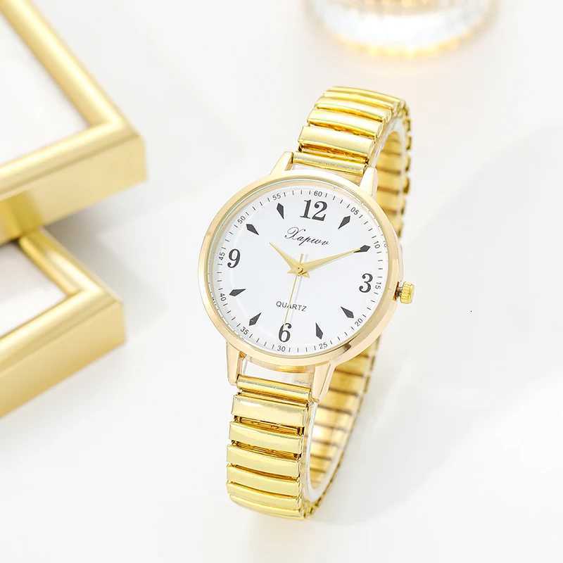 2024 Fashionable Middle-Aged and Elderly Ladies Watch Digital Watch Elastic Band Quartz Watch Simple Watch XJ250805