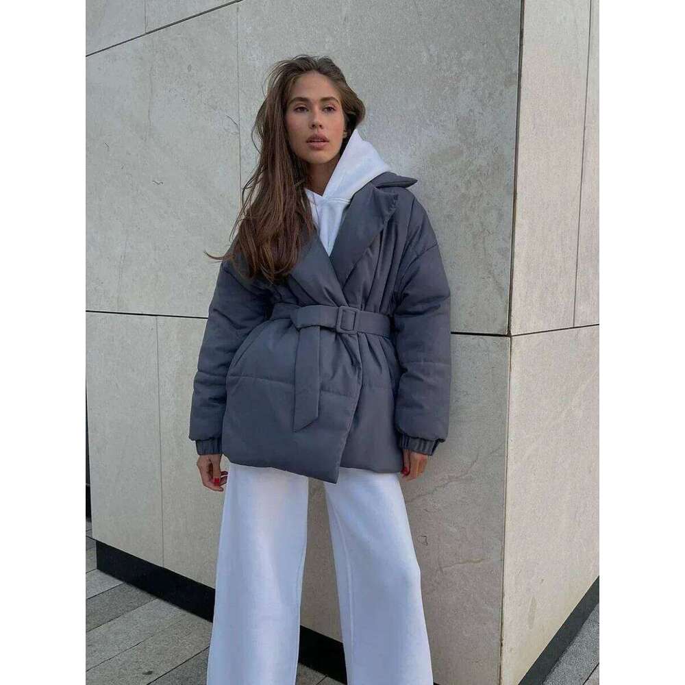 Designer Clothing 2025 Bornladies Women's Cotton Puffer Winter Loose Parkas Coat Vintage Bread Outwear Office Ladies Warm Quilted Jacket