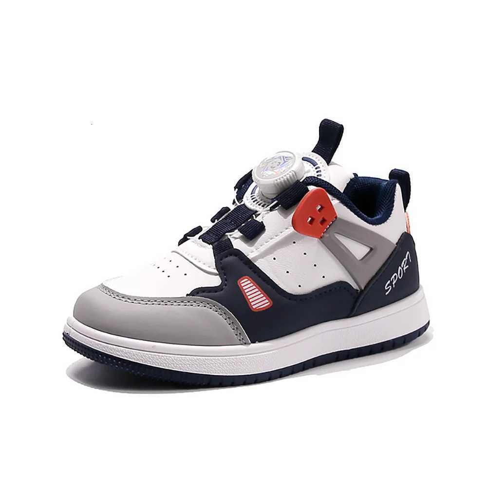 PU Leather Autumn Sport Shoes For Children Waterproof Outdoor Boys Girls Running Shoes Fashion Trend Teenager Kids Sneakers W250805