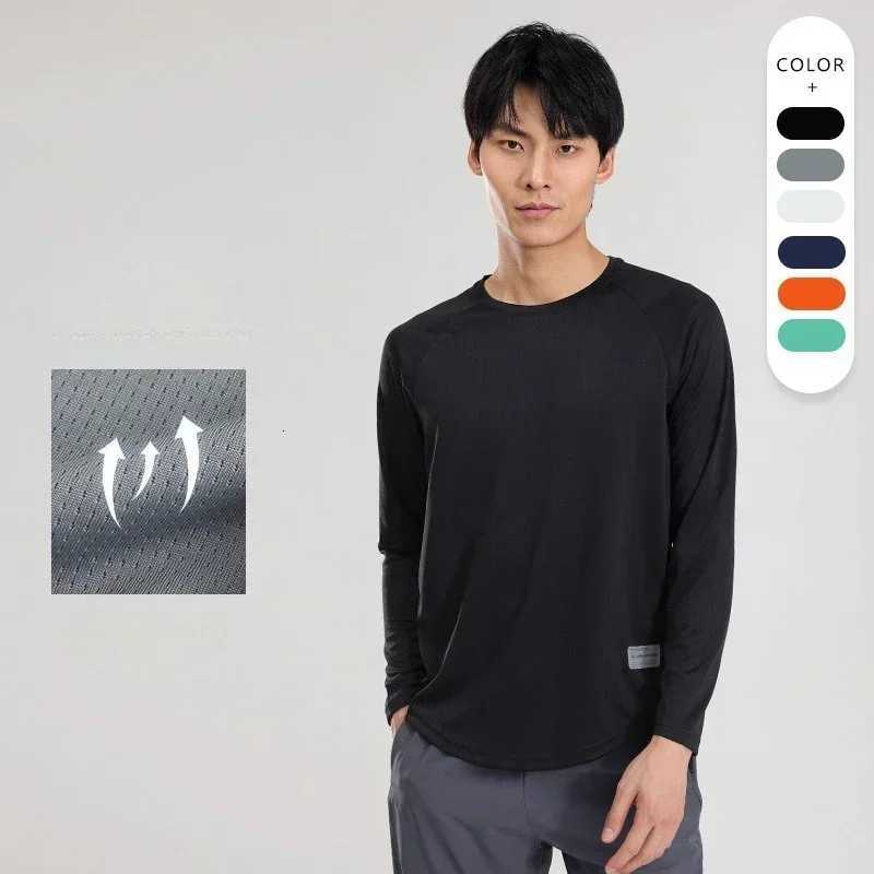 Summer New Quick-dry T-shirt Men Running Long-sleeved Fitness Clothes Training Clothes Cycling Sports Tops XJ250805